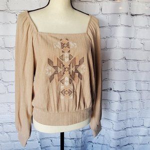 Wrangler Retro Square Neck, Long Sleeve, Ballooned Sleeve, Short Silhouette